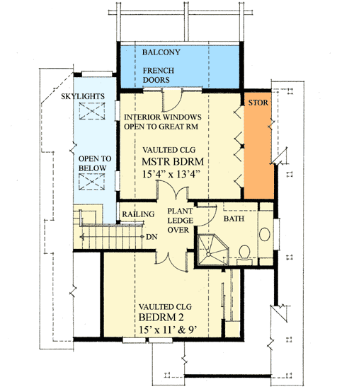 Plan 9812SW: Ultimate Retreat - Floor Plan - 2nd Floor - Cabin, Cottage, Mountain, Northwest, Rustic, Vacation
