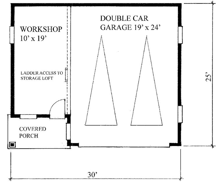 Plan 9816SW: Garage with Workshop and Loft - Floor Plan - Optional Main Level - Traditional