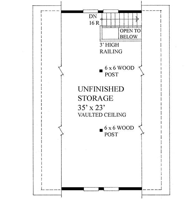 Plan 9823SW: Shingle-Style Garage - Floor Plan - 2nd Floor - Carriage, Country, Craftsman, Mountain, Traditional