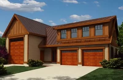 RV Garage with Blank Canvas Above