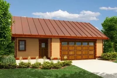 2 Car Garage With Workshop