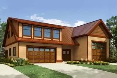 RV Garage Plan With Shed Dormer