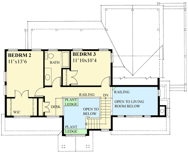 Plan 9835SW: Wonderful Two-Story Ceilings - Floor Plan - 2nd Floor - Traditional
