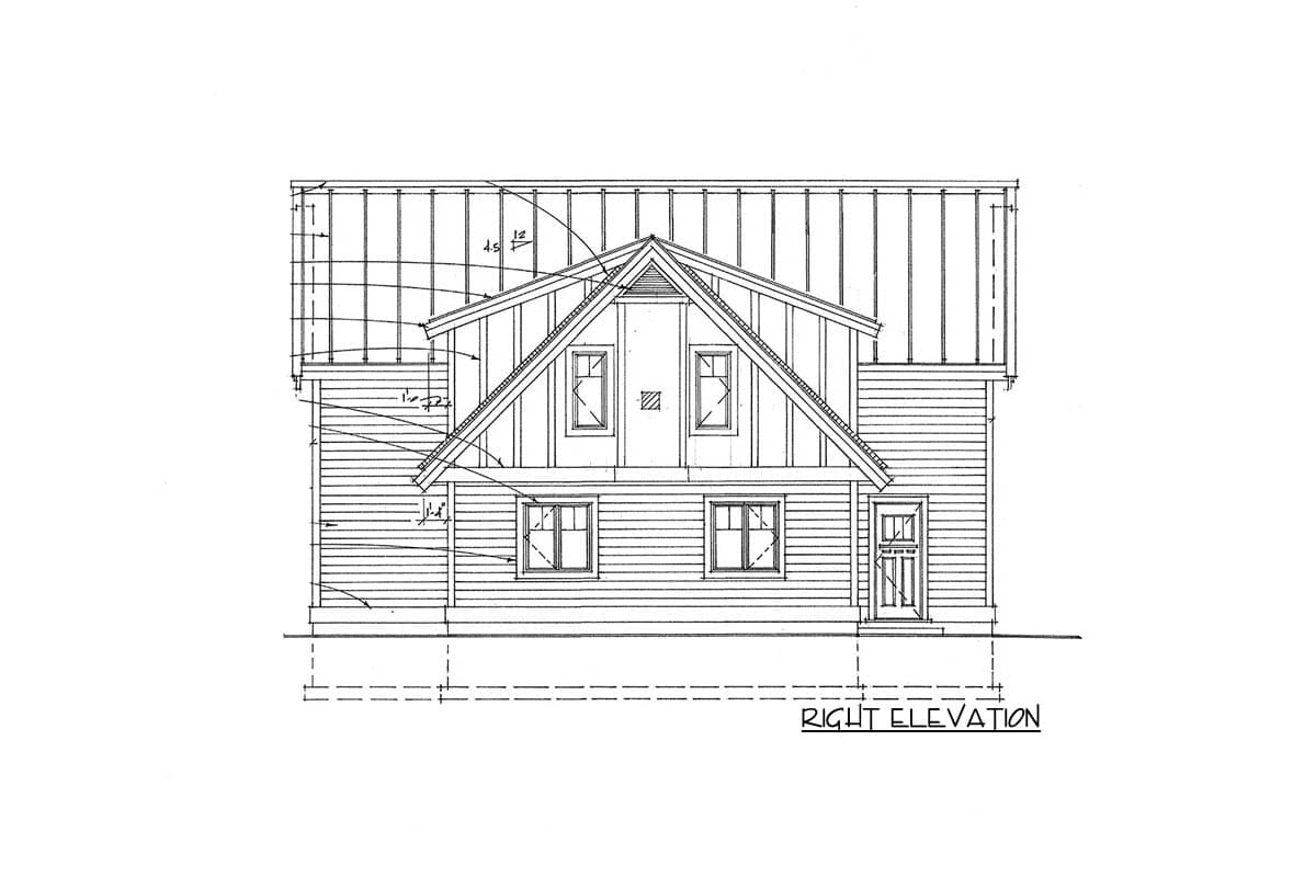 Plan 9839SW: RV Garage Apartment with Guest Bed - Image #5 - Carriage, Craftsman