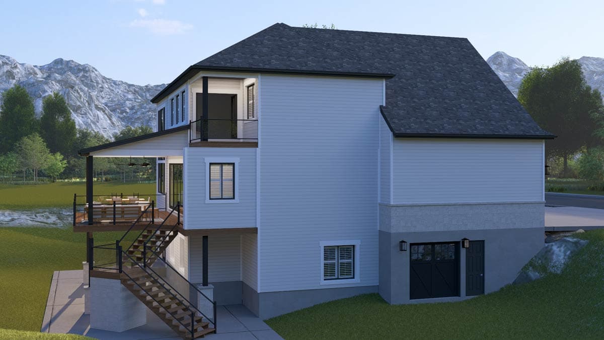 Plan 61745UT: Multi-Generational Traditional House Plan with 4122 Sq Ft and 3-Car Garage - Image #6 - New American, Ranch, Traditional