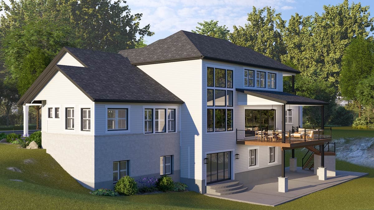 Plan 61745UT: Multi-Generational Traditional House Plan with 4122 Sq Ft and 3-Car Garage - Image #4 - New American, Ranch, Traditional