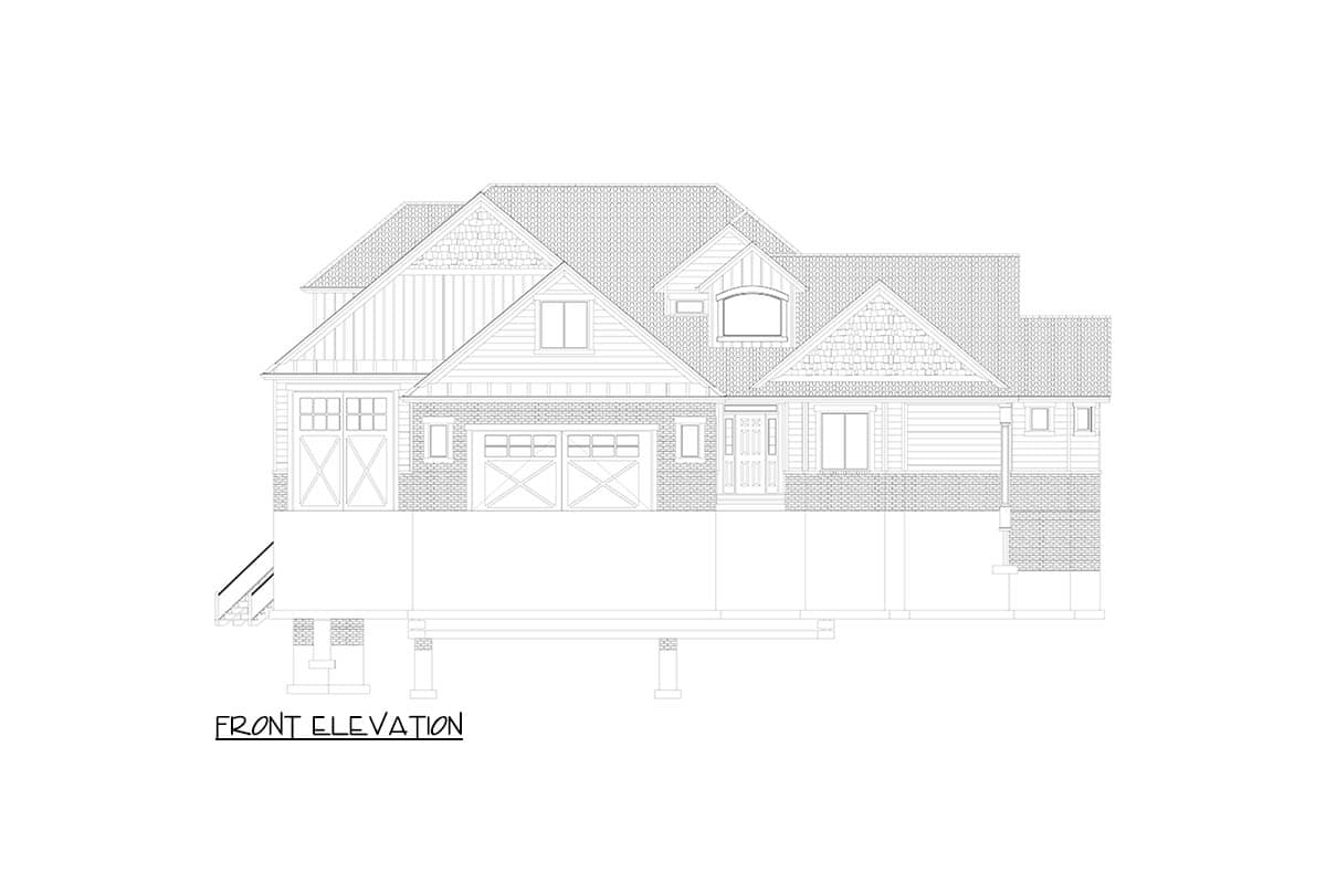 Plan 61745UT: Multi-Generational Traditional House Plan with 4122 Sq Ft and 3-Car Garage - Image #27 - New American, Ranch, Traditional