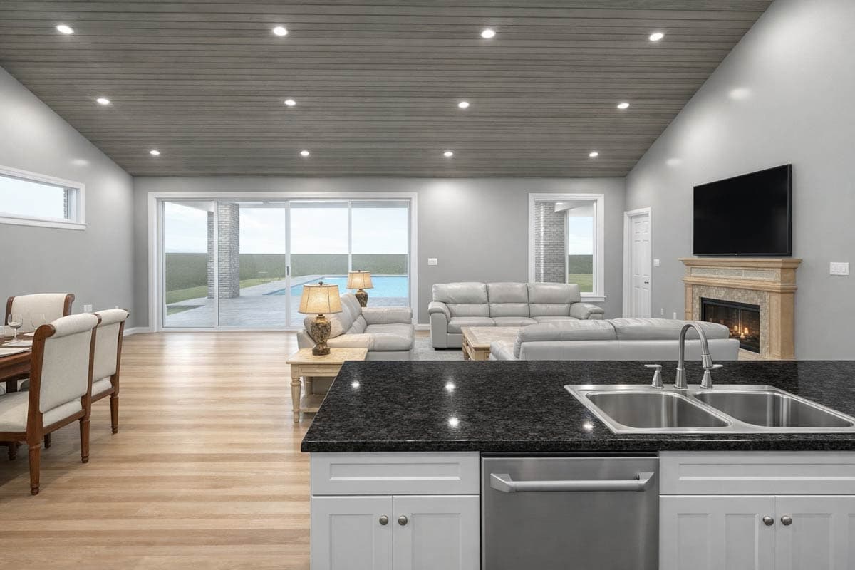 Plan 61744UT: Pool House Plan with Great Room and Outdoor Living - Image #10