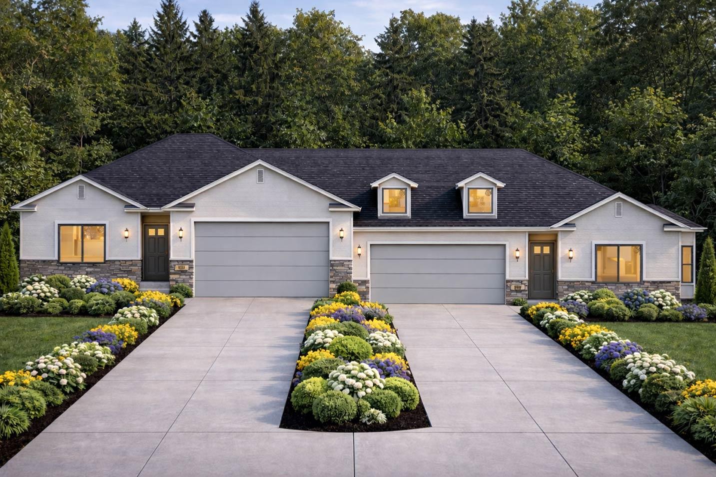 Plan image - 849065PGE:Traditional Multi-Family House Plan with 3-4 Beds and Basement