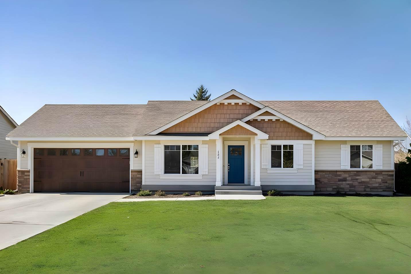 Plan image - 267112SPK:Cozy Ranch House Plan with Vaulted Living and 2-Car Garage