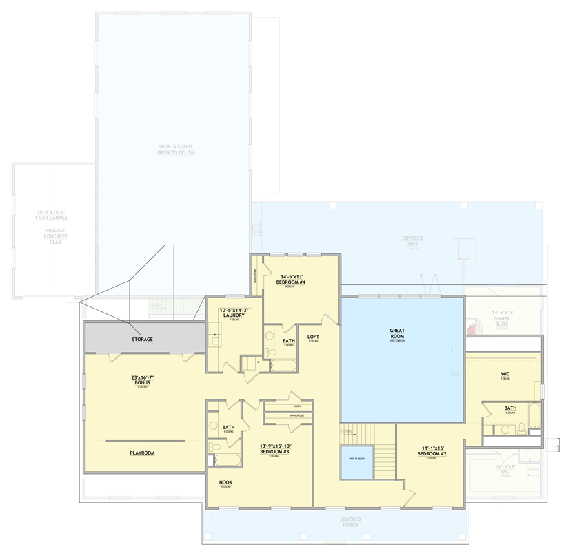 Plan 849064PGE: Grand Southern Traditional House Plan with 6 Bedrooms and 4-Car Garage - Floor Plan - 2nd Floor - Colonial, Georgian, Southern, Southern Traditional, Traditional