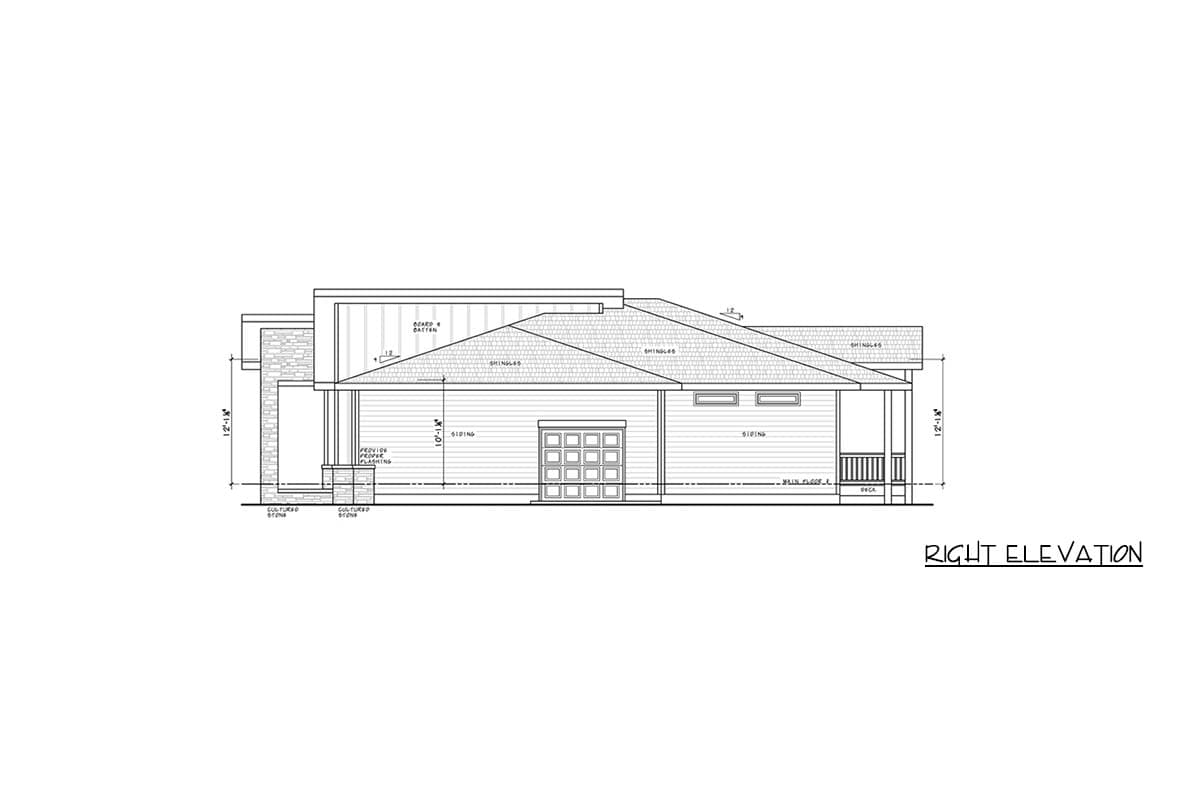 Plan 42744DB: Modern House Plan with Split Bedrooms and Expansive 4-Car Garage - Image #4 - Contemporary, Modern