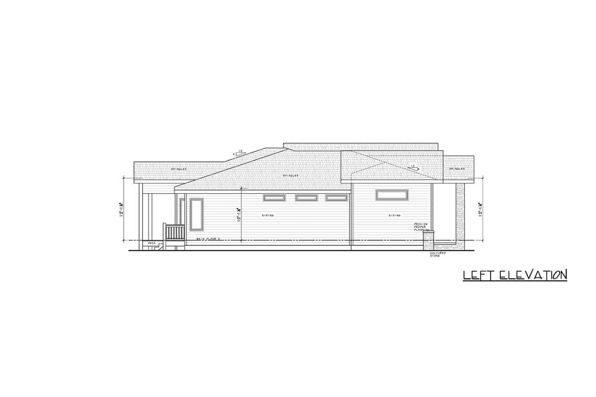 Plan 42744DB: Modern House Plan with Split Bedrooms and Expansive 4-Car Garage - Image #3 - Contemporary, Modern