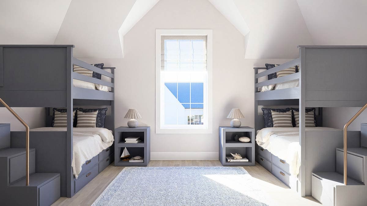 Plan 623631DJ: Coastal Contemporary Pool House Plan with Outdoor Kitchen and Bunk Room - Image #11 - Coastal Contemporary, Contemporary, Florida-Style