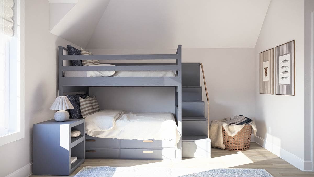 Plan 623631DJ: Coastal Contemporary Pool House Plan with Outdoor Kitchen and Bunk Room - Image #12 - Coastal Contemporary, Contemporary, Florida-Style