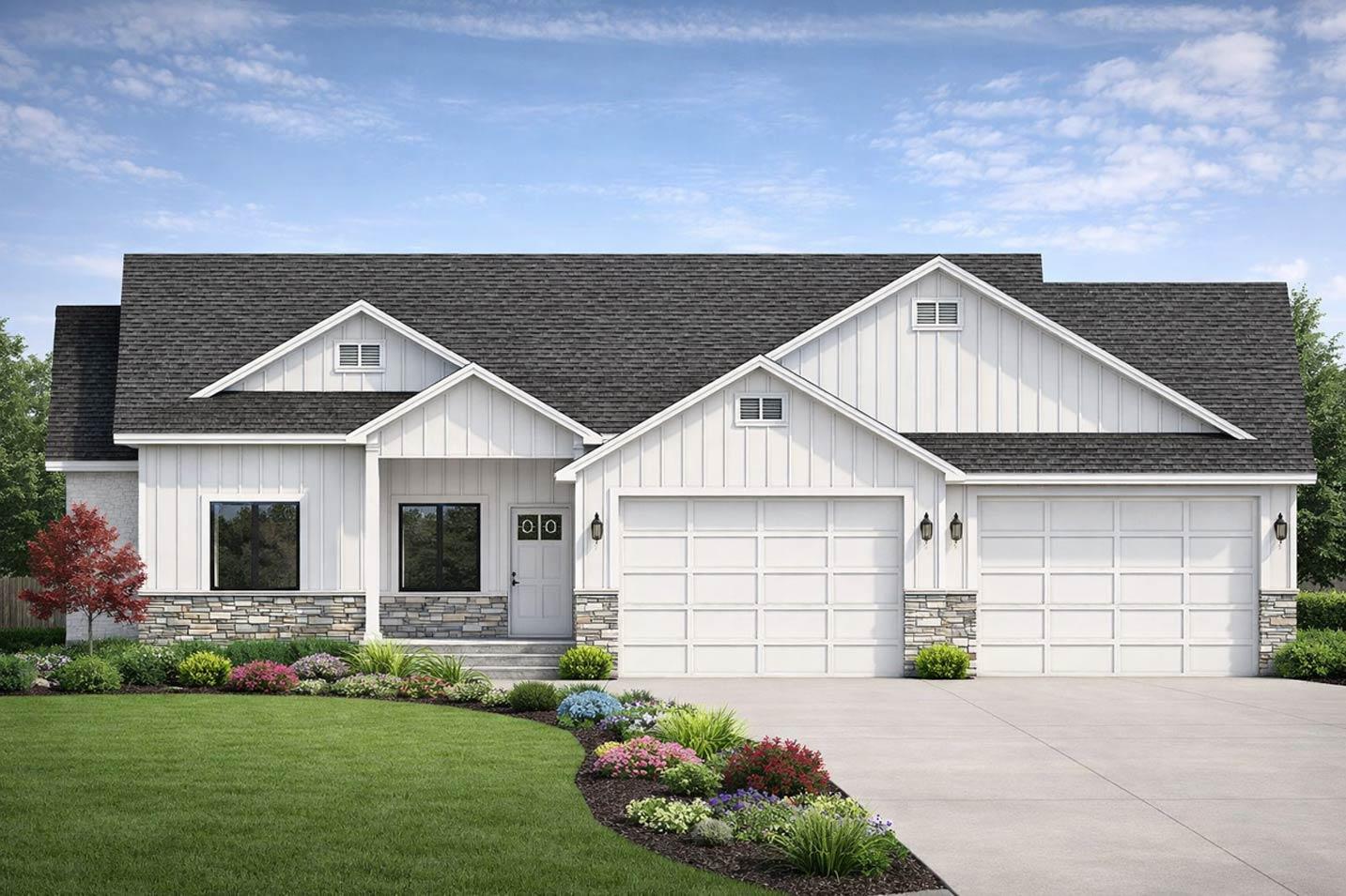 Plan image - 849069PGE:Flexible New American House Plan with Large Garage and Game Room
