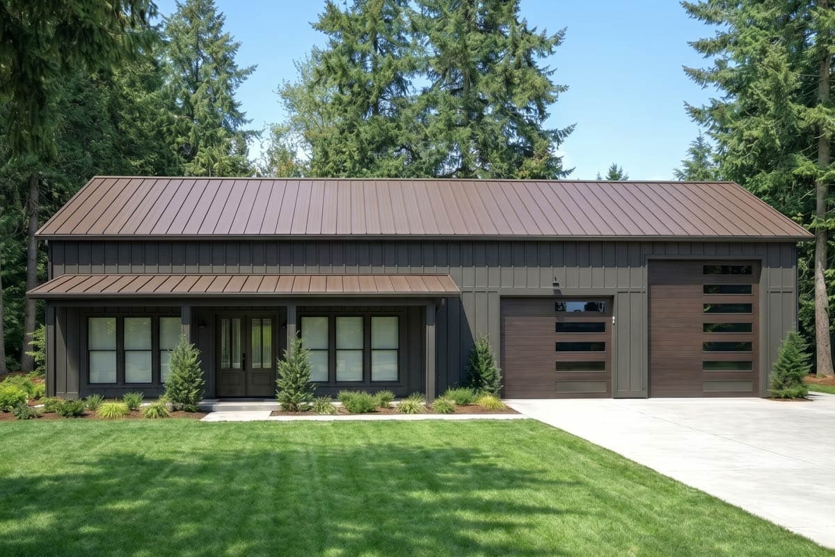 Plan image - 420189WNT:3-Bedroom Barndominium House Plan with Vaulted Ceilings and RV Garage