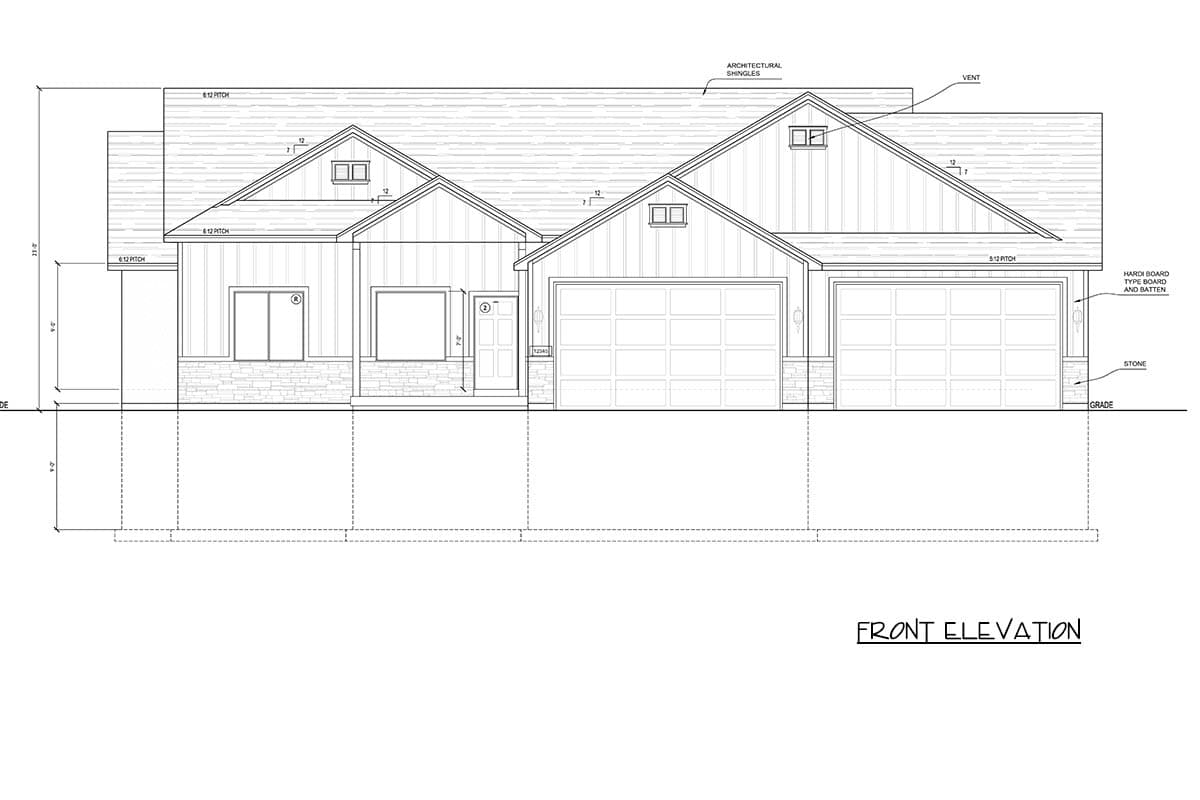 Plan 849069PGE: Flexible New American House Plan with Large Garage and Game Room - Image #4 - Craftsman, Farmhouse, New American, Traditional