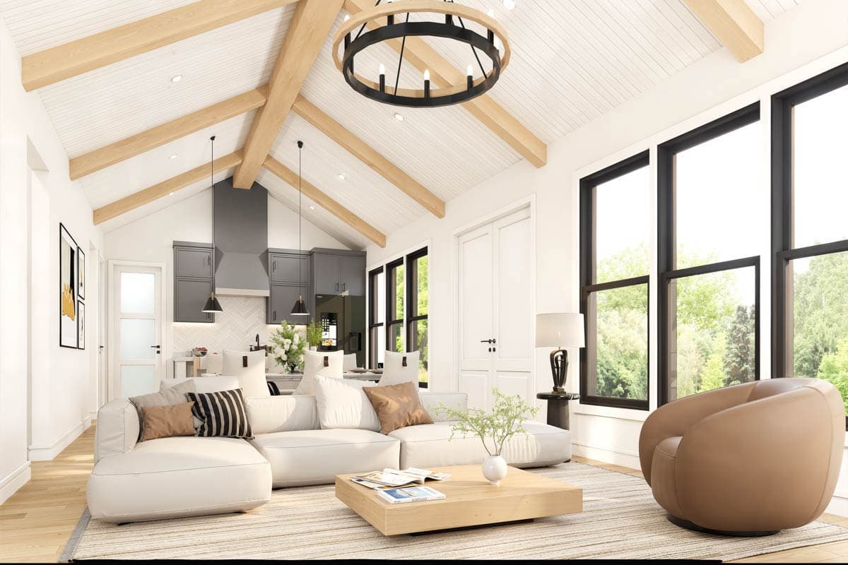 Plan 420189WNT: 3-Bedroom Barndominium House Plan with Vaulted Ceilings and RV Garage - Image #5 - Barndominium, Contemporary