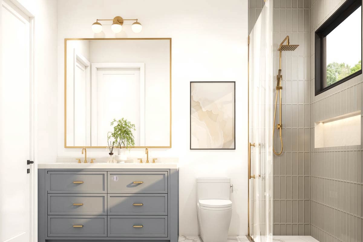 Plan 420189WNT: 3-Bedroom Barndominium House Plan with Vaulted Ceilings and RV Garage - Image #11 - Barndominium, Contemporary