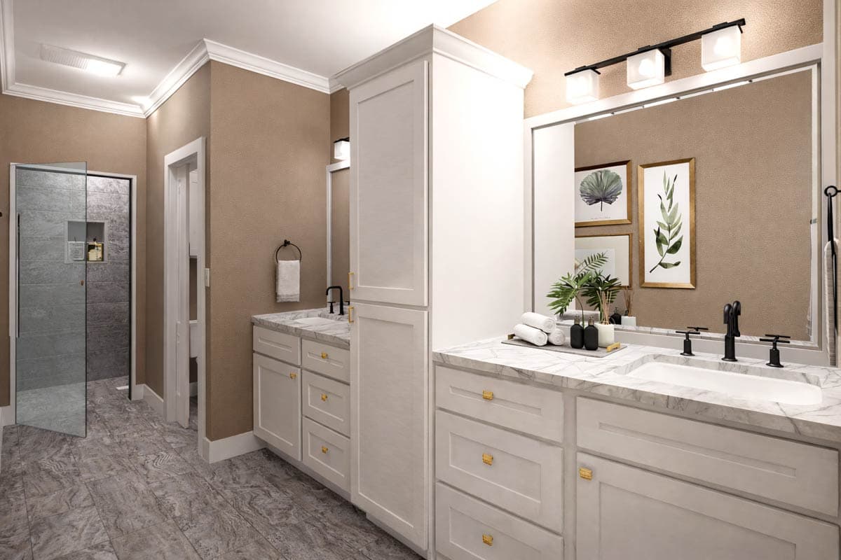 Plan 25080DH: Modern Farmhouse House Plan with 3 Bedrooms and Two-Story Great Room - Image #12 - Country, Farmhouse, Modern Farmhouse