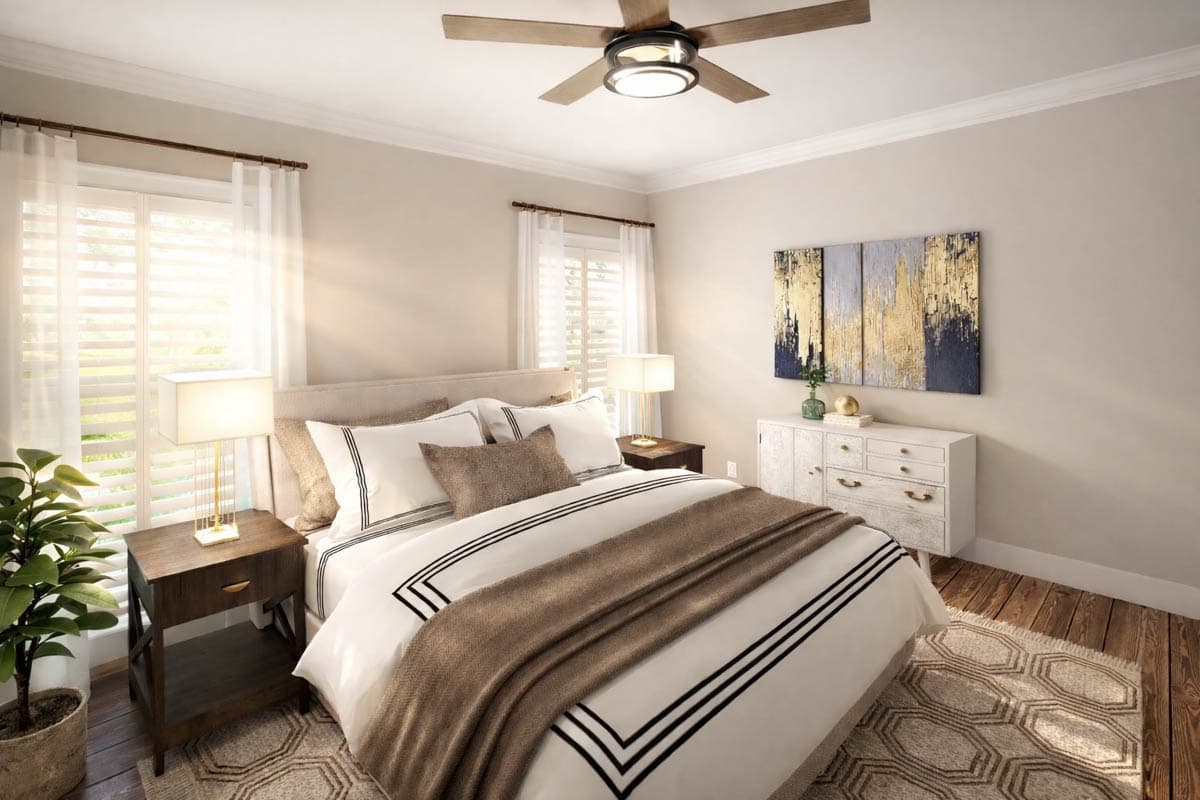 Plan 25080DH: Modern Farmhouse House Plan with 3 Bedrooms and Two-Story Great Room - Image #13 - Country, Farmhouse, Modern Farmhouse