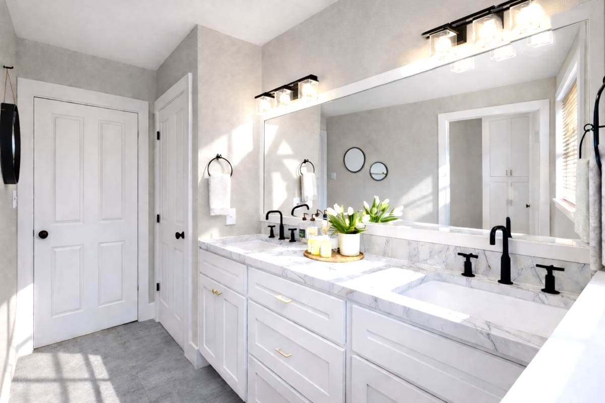 Plan 25080DH: Modern Farmhouse House Plan with 3 Bedrooms and Two-Story Great Room - Image #14 - Country, Farmhouse, Modern Farmhouse