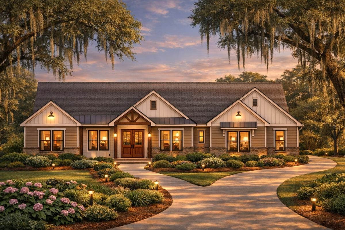 Plan 54048LK:  4-Bedroom Craftsman House Plan with 3-Car Garage and Split Layout - Image #5 - Craftsman, New American