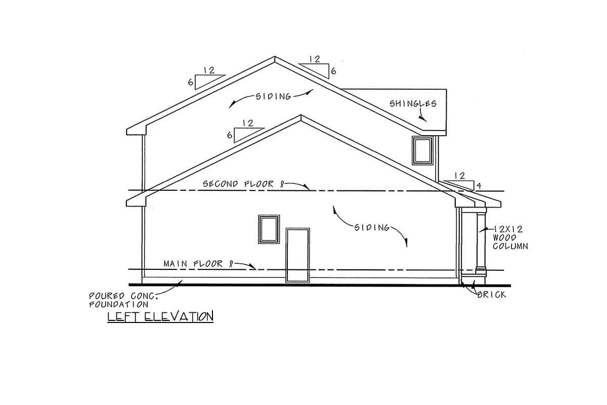 Plan 42747DB: Traditional Farmhouse House Plan with 3 Beds, Den, 2-Car Garage - Image #3 - Farmhouse, Traditional