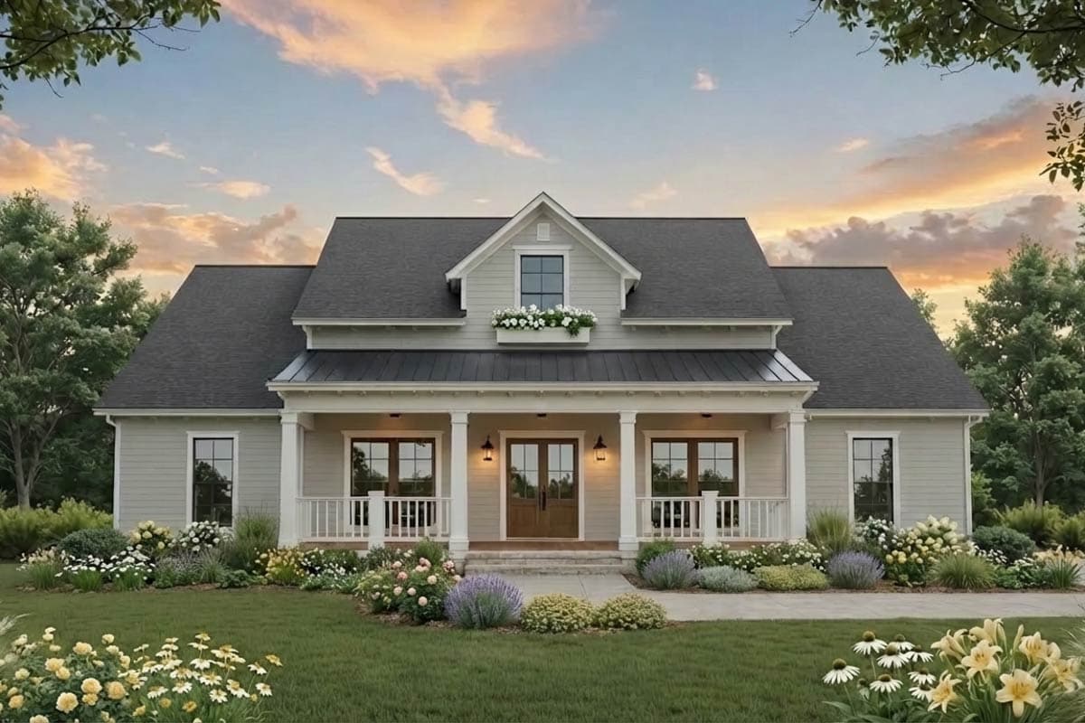 Plan image - 51375MM:Modern Farmhouse Ranch Plan with 3 Bedrooms and Carport