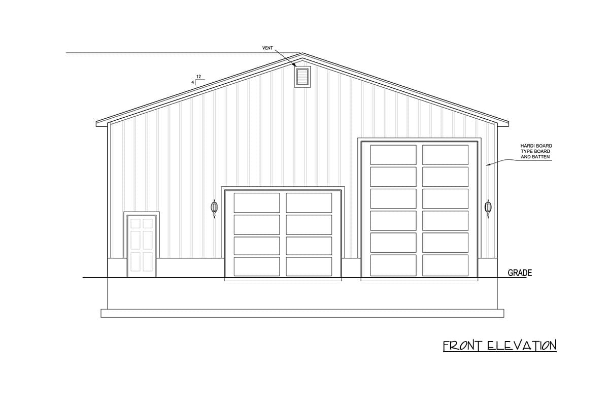 Plan 849071PGE: Farmhouse Garage Plan with RV Garage and Loft Living - Image #4 - Craftsman, Farmhouse