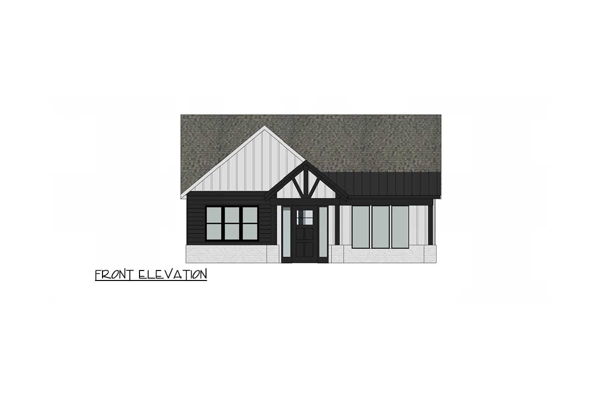 Plan 420190WNT: Expandable Contemporary Mountain House Plan with Stunning Timber Porch Under 1800 Sq Ft - Image #3 - Craftsman, Mountain