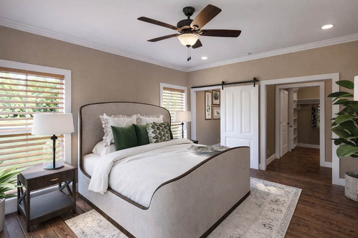 Plan 25080DH: Modern Farmhouse House Plan with 3 Bedrooms and Two-Story Great Room - Image #10 - Country, Farmhouse, Modern Farmhouse