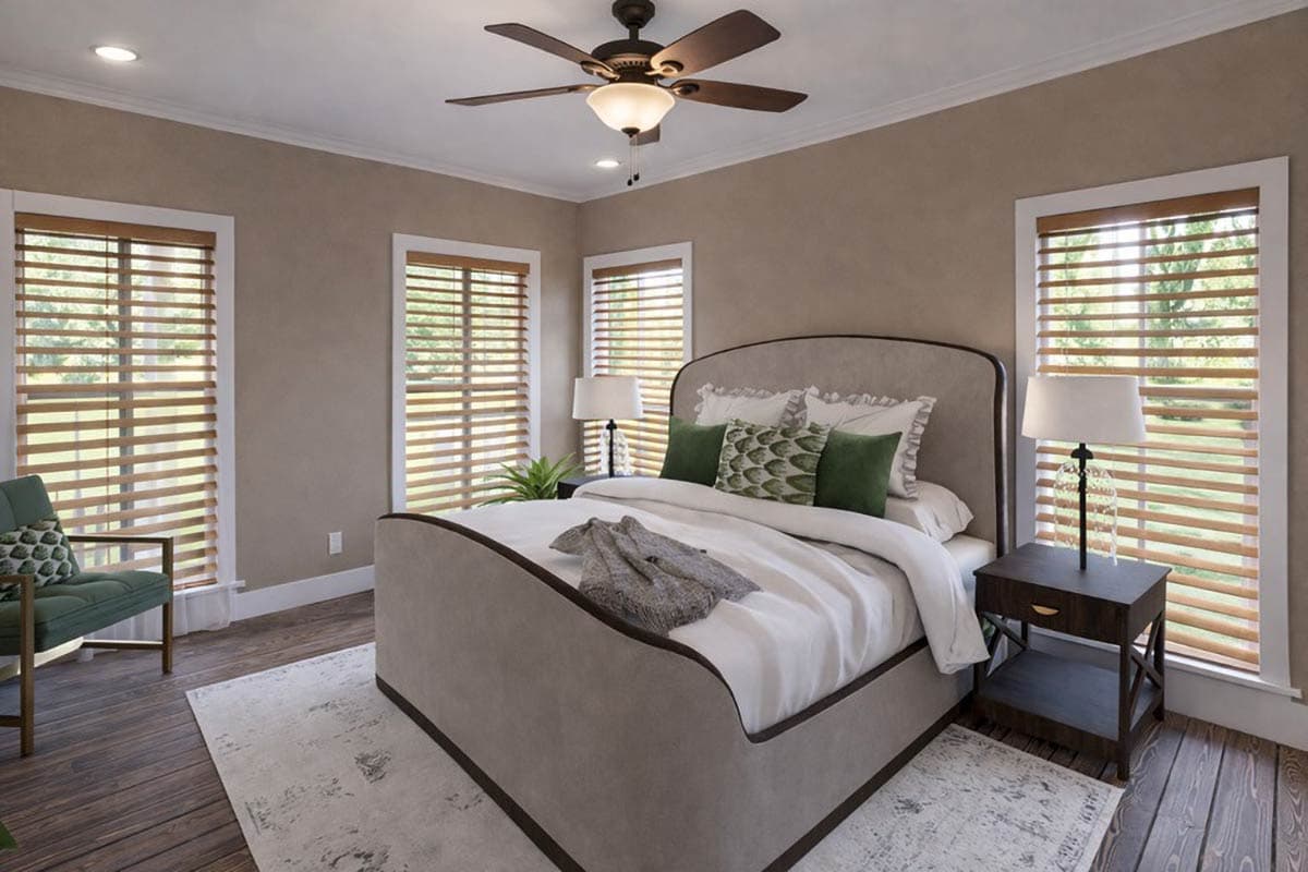 Plan 25080DH: Modern Farmhouse House Plan with 3 Bedrooms and Two-Story Great Room - Image #11 - Country, Farmhouse, Modern Farmhouse