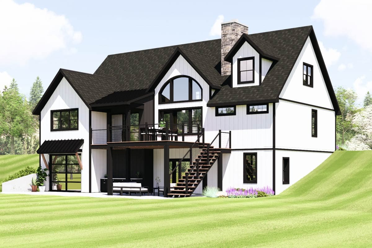 Plan 135420GRA: Striking Modern House Plan with 3 Bedrooms and Walkout Lower Level - Image #5 - Contemporary, Modern, New American