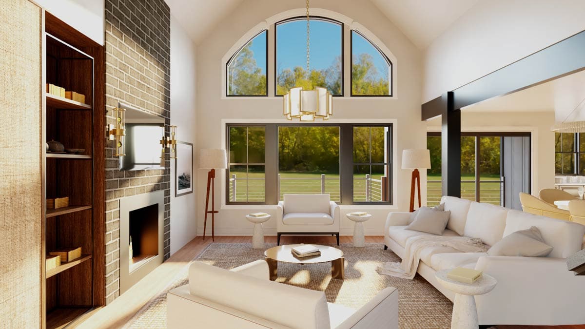 Plan 135420GRA: Striking Modern House Plan with 3 Bedrooms and Walkout Lower Level - Image #7 - Contemporary, Modern, New American