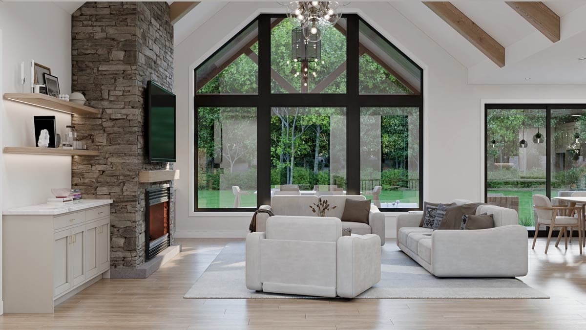 Plan 911069JVD: Modern Farmhouse House Plan with Split Bedrooms and 3-Car Garage - Image #8 - Contemporary, Country, Craftsman, Modern Farmhouse, Mountain