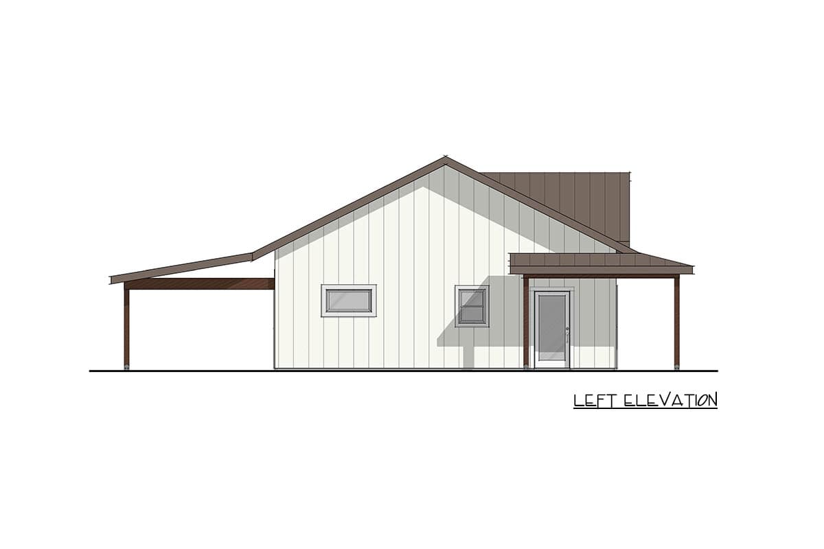 Plan 405140FDC: Barndominium Plan with 3 Bedrooms and Vaulted Great Room - Image #3 - Barndominium, Farmhouse