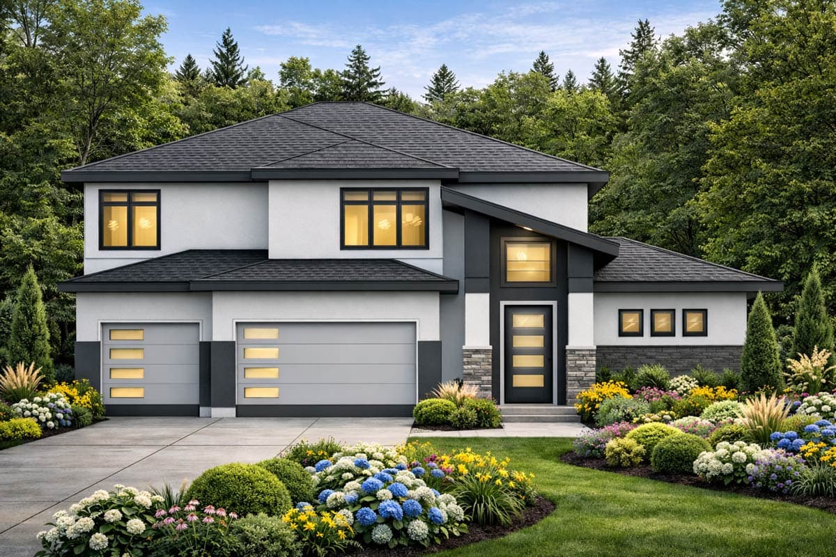 Plan image - 849066PGE:Contemporary 5-Bedroom House Plan with Main-Level Master and 3-Car Garage