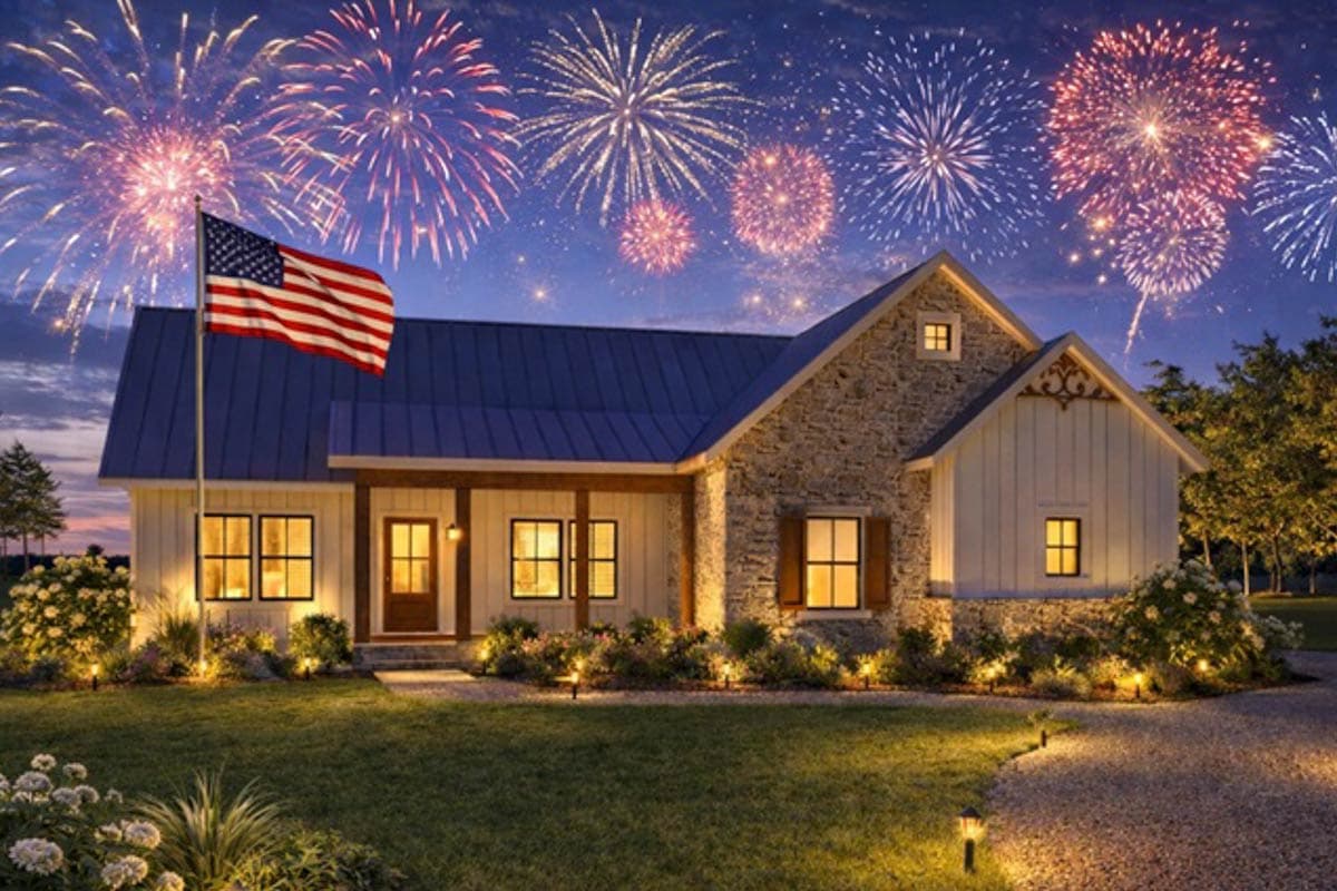 Plan 25081DH: Modern Farmhouse House Plan with 3 Beds and 2-Car Garage - Image #2 - Farmhouse, Modern Farmhouse, New American