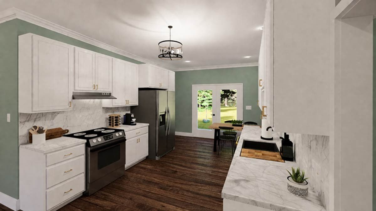 Plan 25081DH: Modern Farmhouse House Plan with 3 Beds and 2-Car Garage - Image #5 - Farmhouse, Modern Farmhouse, New American