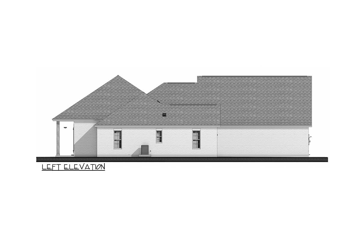 Plan 185030PHD: Southern Acadian House Plan with 3 Beds, Office, and 3-Car Garage - Image #3 - Acadian, French Country, Southern