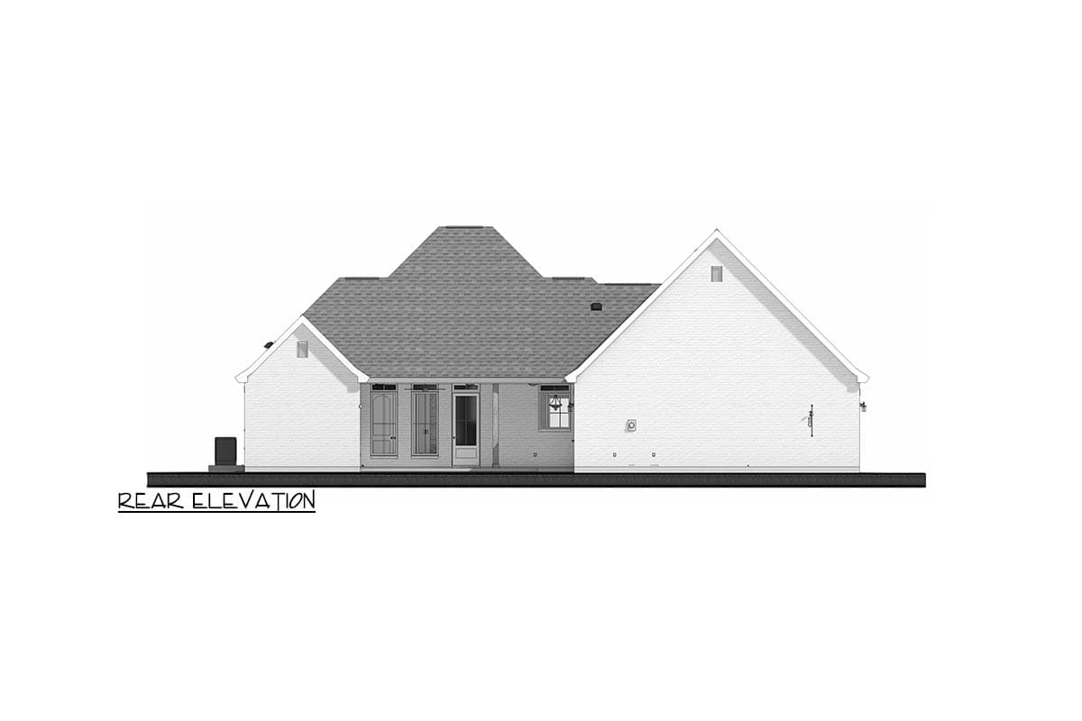 Plan 185030PHD: Southern Acadian House Plan with 3 Beds, Office, and 3-Car Garage - Image #4 - Acadian, French Country, Southern