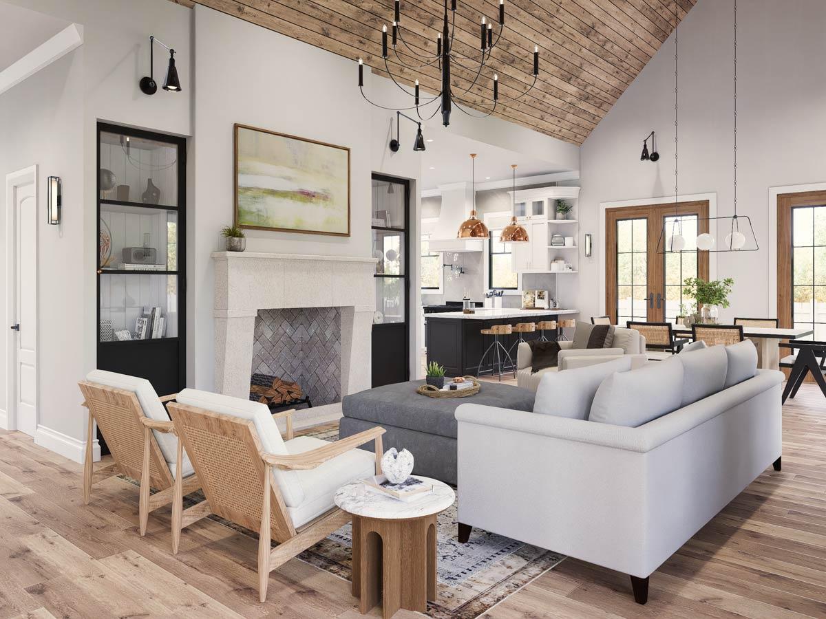 Plan 12343JL: Modern Farmhouse House Plan with 3 Beds, Vaulted Great Room, Outdoor Kitchen - Image #11 - Farmhouse, Modern Farmhouse, Mountain, New American