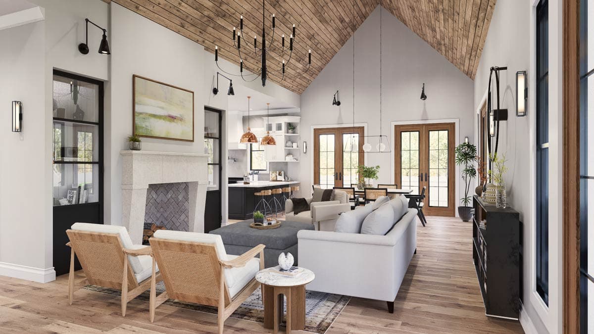 Plan 12343JL: Modern Farmhouse House Plan with 3 Beds, Vaulted Great Room, Outdoor Kitchen - Image #12 - Farmhouse, Modern Farmhouse, Mountain, New American