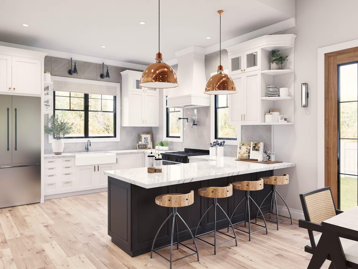 Plan 12343JL: Modern Farmhouse House Plan with 3 Beds, Vaulted Great Room, Outdoor Kitchen - Image #16 - Farmhouse, Modern Farmhouse, Mountain, New American