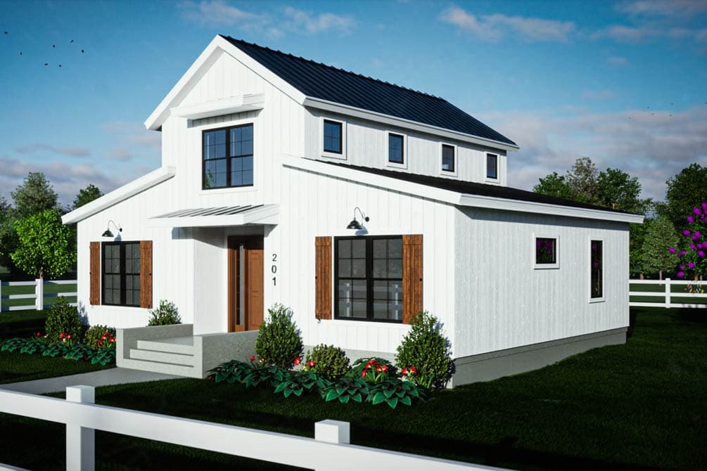 Plan image - 405129FDC:Barndominium House Plan with 3 Beds and Vaulted Great Room