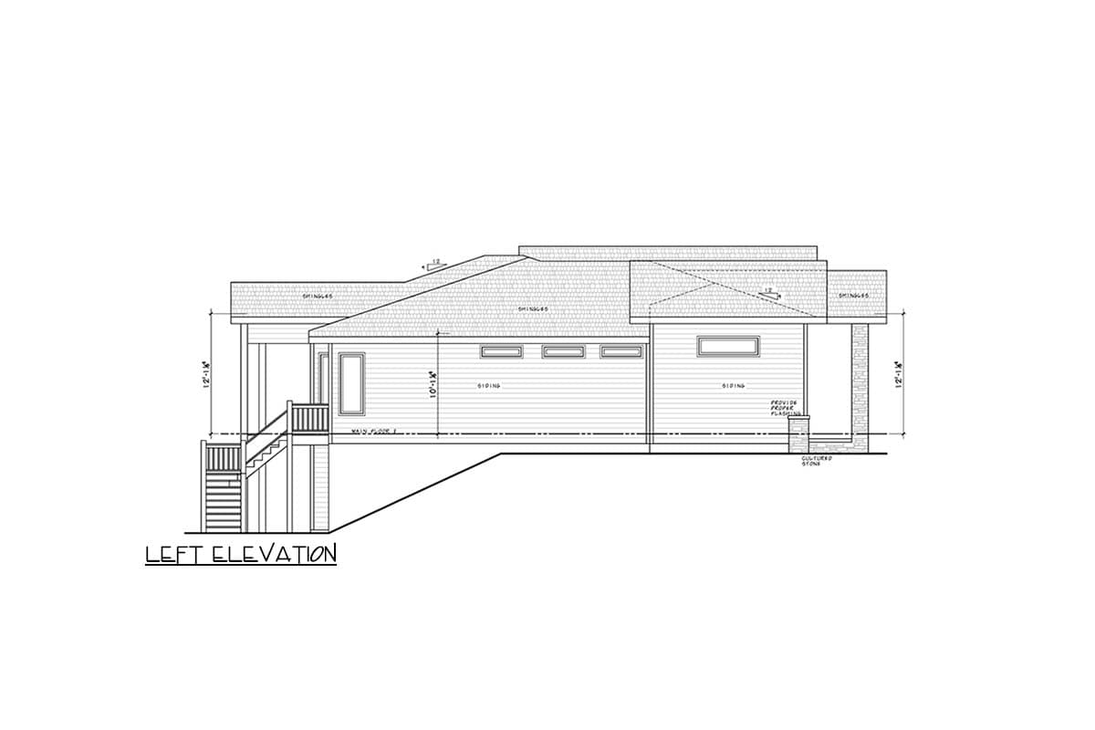 Plan 42745DB: Contemporary 6-Bedroom House Plan with Walkout Lower Level and 4-Car Garage - Image #3 - Contemporary, Modern