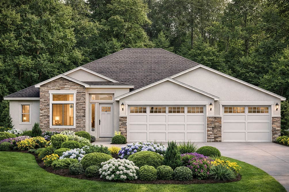 Plan 849073PGE: New American House Plan with 3 Bedrooms and 3-Car Garage - Image #3 - New American, Ranch, Traditional