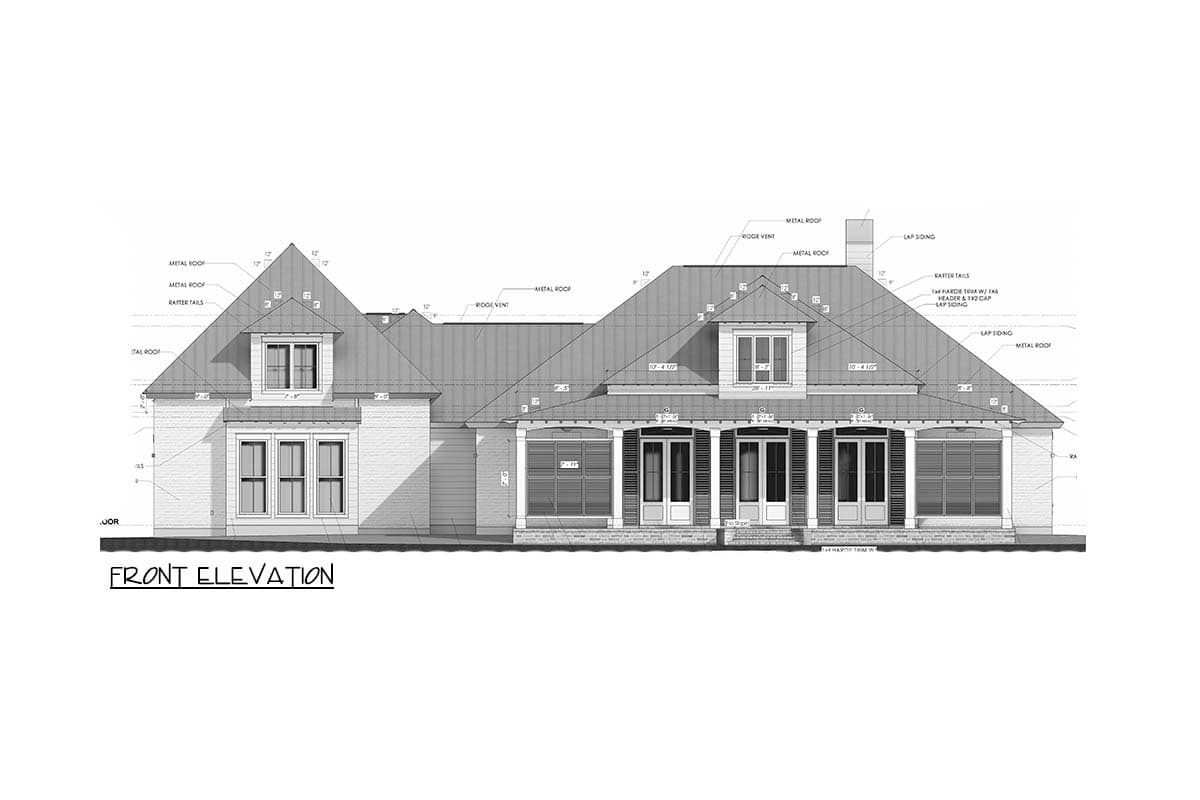 Plan 185032PHD: Charming Southern Transitional House Plan with 3 Beds and Outdoor Kitchen - Image #2 - Southern, Transitional